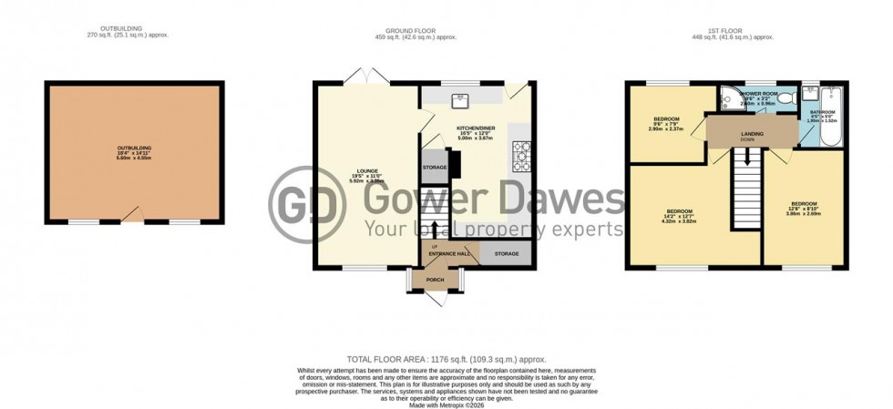 Floorplan for Prince Philip Avenue, Stifford Clays