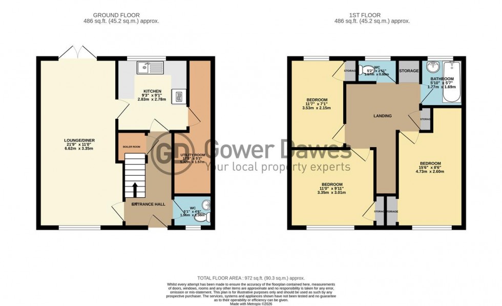 Floorplan for Cedar Road, Chadwell St.Mary